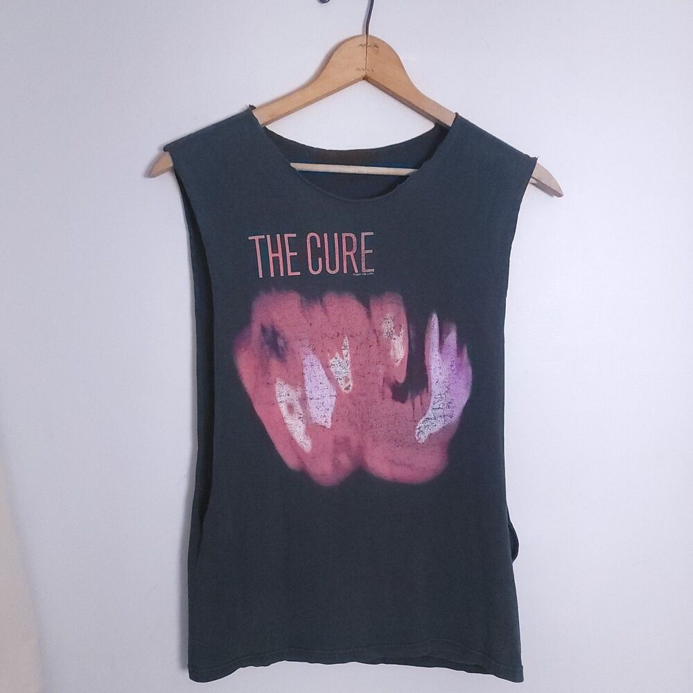 2004 The Cure Prnography Promo Album Cover Vintage Black Sleeveless Tank  M/L